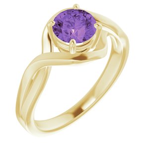 14K Yellow Natural Amethyst Ring - BN & CO JEWELRY