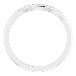 14K White .05 CTW Diamond Band - BN & CO JEWELRY