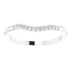 14K White .05 CTW Diamond Band - BN & CO JEWELRY