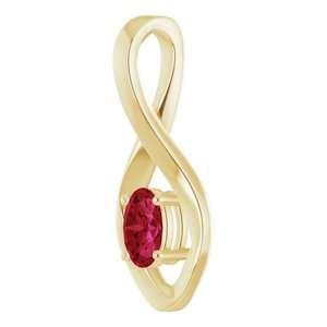 14K Yellow 6x4 mm Oval Natural Ruby Pendant - BN & CO JEWELRY