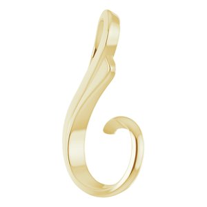 14K Yellow Freeform Slide Pendant - BN & CO JEWELRY