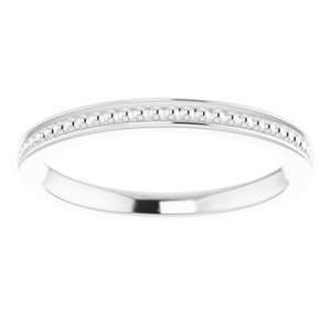 14K White Stackable Bead Ring Size 6 - BN & CO JEWELRY