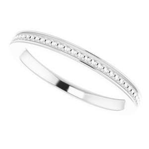 14K White Stackable Bead Ring Size 6 - BN & CO JEWELRY