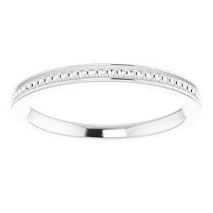 14K White Stackable Bead Ring Size 7 - BN & CO JEWELRY