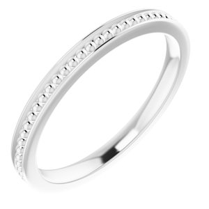 14K White Stackable Bead Ring Size 6 - BN & CO JEWELRY