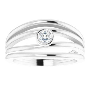 14K White 1/8 CTW Diamond Ring - BN & CO JEWELRY