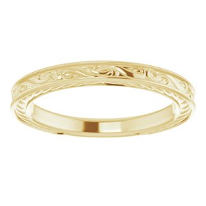14K Yellow Vintage-Inspired Band - BN & CO JEWELRY
