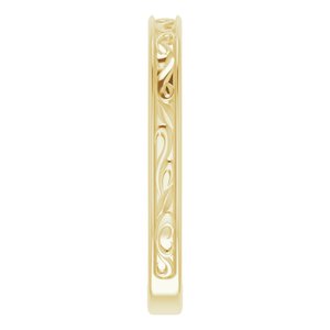 14K Yellow Vintage-Inspired Band - BN & CO JEWELRY