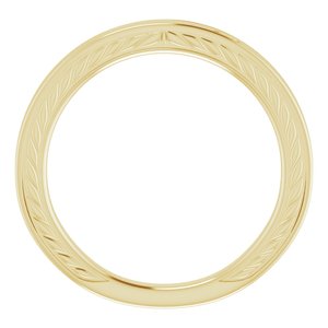 14K Yellow Vintage-Inspired Band - BN & CO JEWELRY
