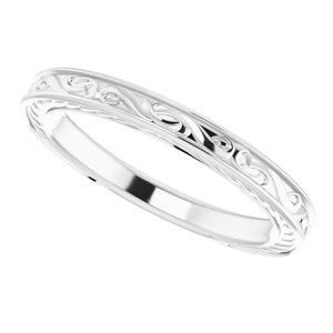 Platinum Vintage-Inspired Band - BN & CO JEWELRY