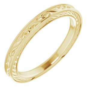 14K Yellow Vintage-Inspired Band - BN & CO JEWELRY