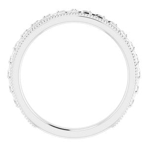 14K White Vintage-Style Band - BN & CO JEWELRY