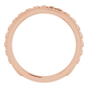 14K Rose Vintage-Style Band - BN & CO JEWELRY