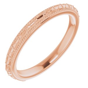 14K Rose Vintage-Style Band - BN & CO JEWELRY