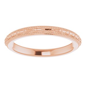 14K Rose Vintage-Style Band - BN & CO JEWELRY