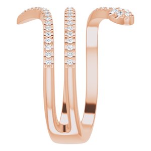 14K Rose 1/3 CTW Diamond Snake Ring - BN & CO JEWELRY