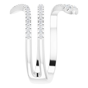 14K White 1/3 CTW Diamond Snake Ring - BN & CO JEWELRY