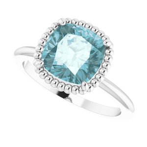14K White Natural Sky Blue Topaz Ring - BN & CO JEWELRY
