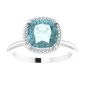 14K White Natural Sky Blue Topaz Ring - BN & CO JEWELRY