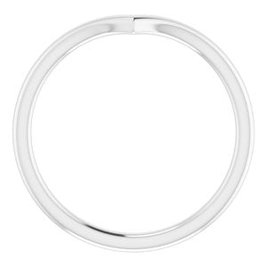 10K White V Contour Band - BN & CO JEWELRY