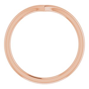 14K Rose V Contour Band - BN & CO JEWELRY