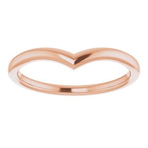 14K Rose V Contour Band - BN & CO JEWELRY