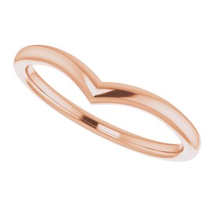 14K Rose V Contour Band - BN & CO JEWELRY
