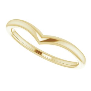 14K Yellow V Contour Band - BN & CO JEWELRY