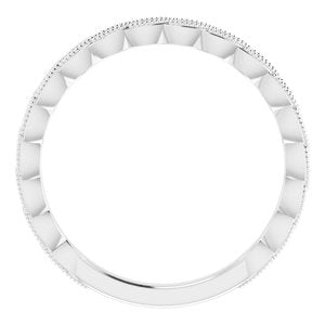14K White .08 CTW Natural Diamond Anniversary Band - BN & CO JEWELRY