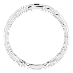 14K White Stackable Chain Link Ring - BN & CO JEWELRY