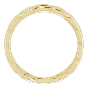 14K Yellow Stackable Chain Link Ring - BN & CO JEWELRY