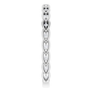14K White .08 CTW Natural Diamond Anniversary Band - BN & CO JEWELRY
