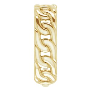 14K Yellow Stackable Chain Link Ring - BN & CO JEWELRY
