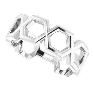 14K White Geometric Ring - BN & CO JEWELRY