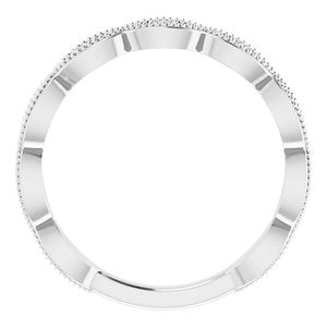 14K White 1/5 CTW Natural Diamond Infinity Anniversary Band - BN & CO JEWELRY