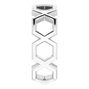 14K White Geometric Ring - BN & CO JEWELRY