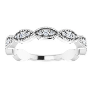 14K White 1/5 CTW Natural Diamond Infinity Anniversary Band - BN & CO JEWELRY