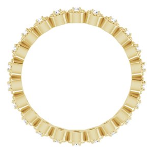 14K Yellow 1/5 CTW Natural Diamond Eternity Band Size 5.5 - BN & CO JEWELRY