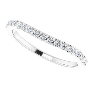 14K White 1/6 CTW Complete Matching Band - BN & CO JEWELRY