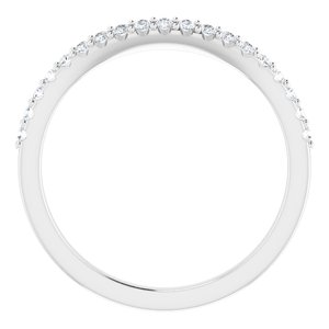 14K White 1/6 CTW Complete Matching Band - BN & CO JEWELRY