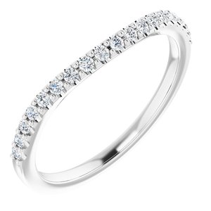 14K White 1/6 CTW Complete Matching Band - BN & CO JEWELRY