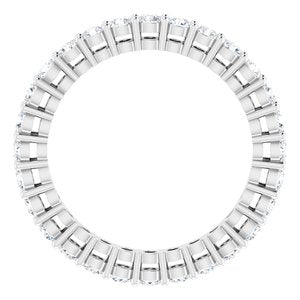 14K White 7/8 CTW Natural Diamond Eternity Band Size 5 - BN & CO JEWELRY
