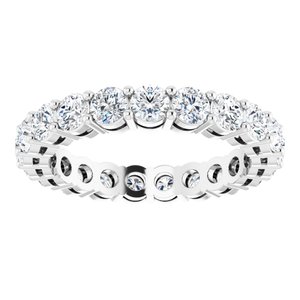 Platinum 2 1/8 CTW Natural Diamond Eternity Band Size 6.5 - BN & CO JEWELRY
