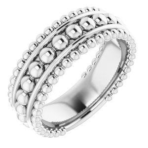 Sterling Silver Beaded Ring - BN & CO JEWELRY