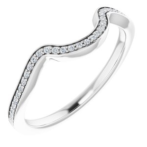 14K White .08 CTW Diamond Band - BN & CO JEWELRY