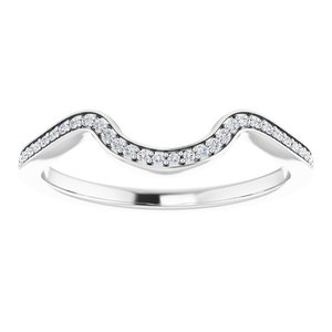14K White .08 CTW Diamond Band - BN & CO JEWELRY