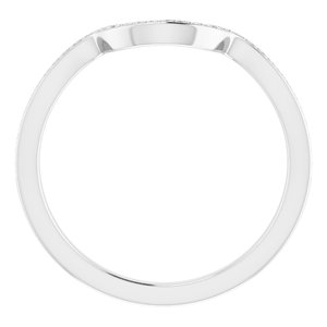 14K White .08 CTW Diamond Band - BN & CO JEWELRY