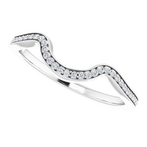 14K White .08 CTW Diamond Band - BN & CO JEWELRY