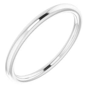 14K White Wedding Band - BN & CO JEWELRY