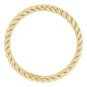 14K Yellow 3.5 mm Rope Band Size 8.5 - BN & CO JEWELRY